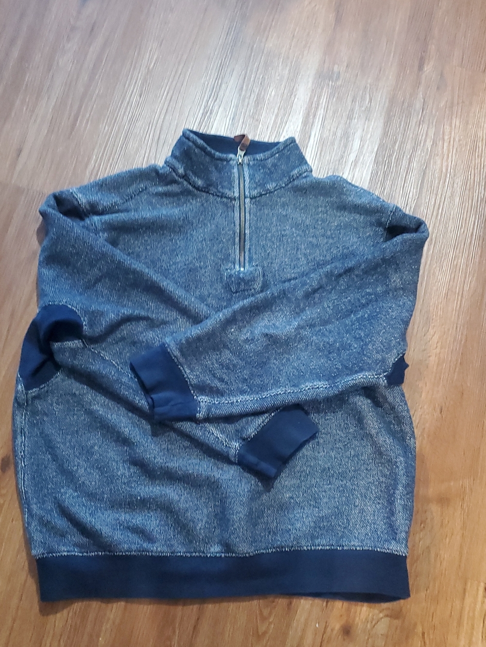 Woolrich Men's Navy Heather Zip-Front Sweater